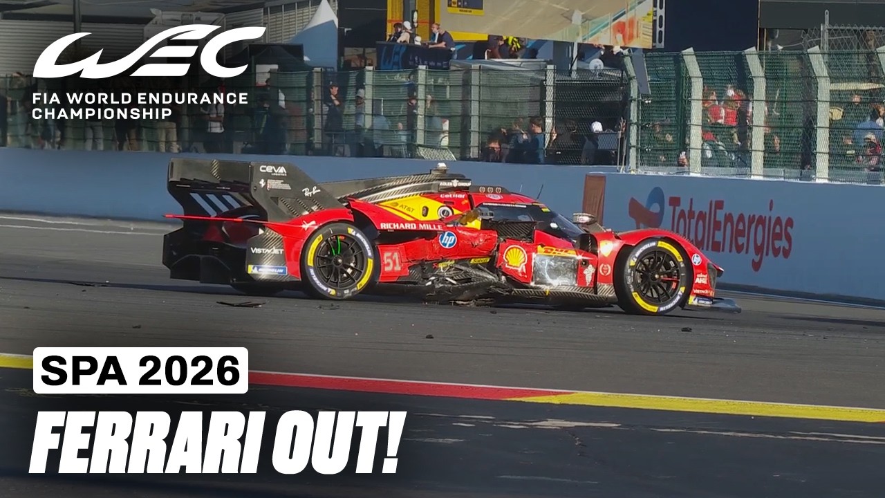 Pier Guidi OUT After Late Race Contact at Spa | TotalEnergies 6 Hours of Spa 2026 | FIA WEC